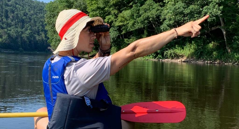 adults unplug on outdoor trip